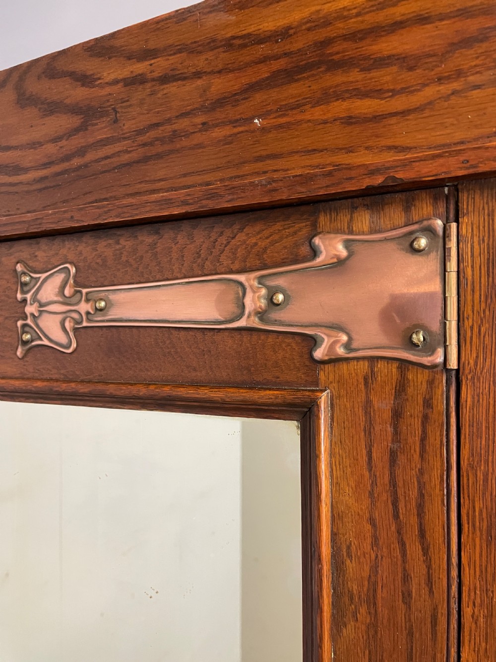 London made Arts and Crafts oak hall robe in the style of Liberty  View VII