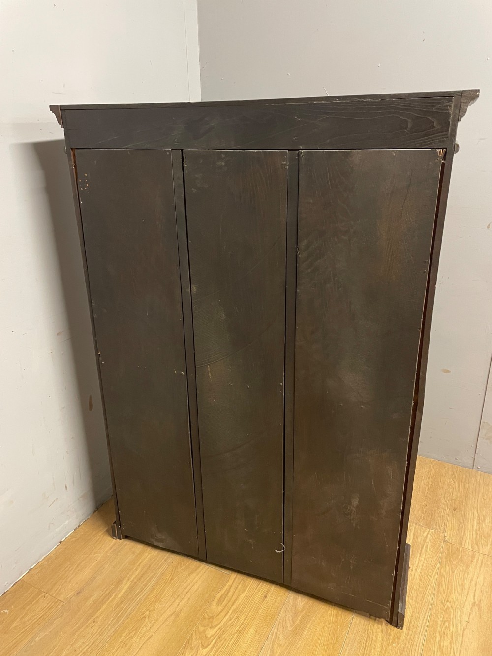 Edwardian solid oak freestanding bookcase  View VIII