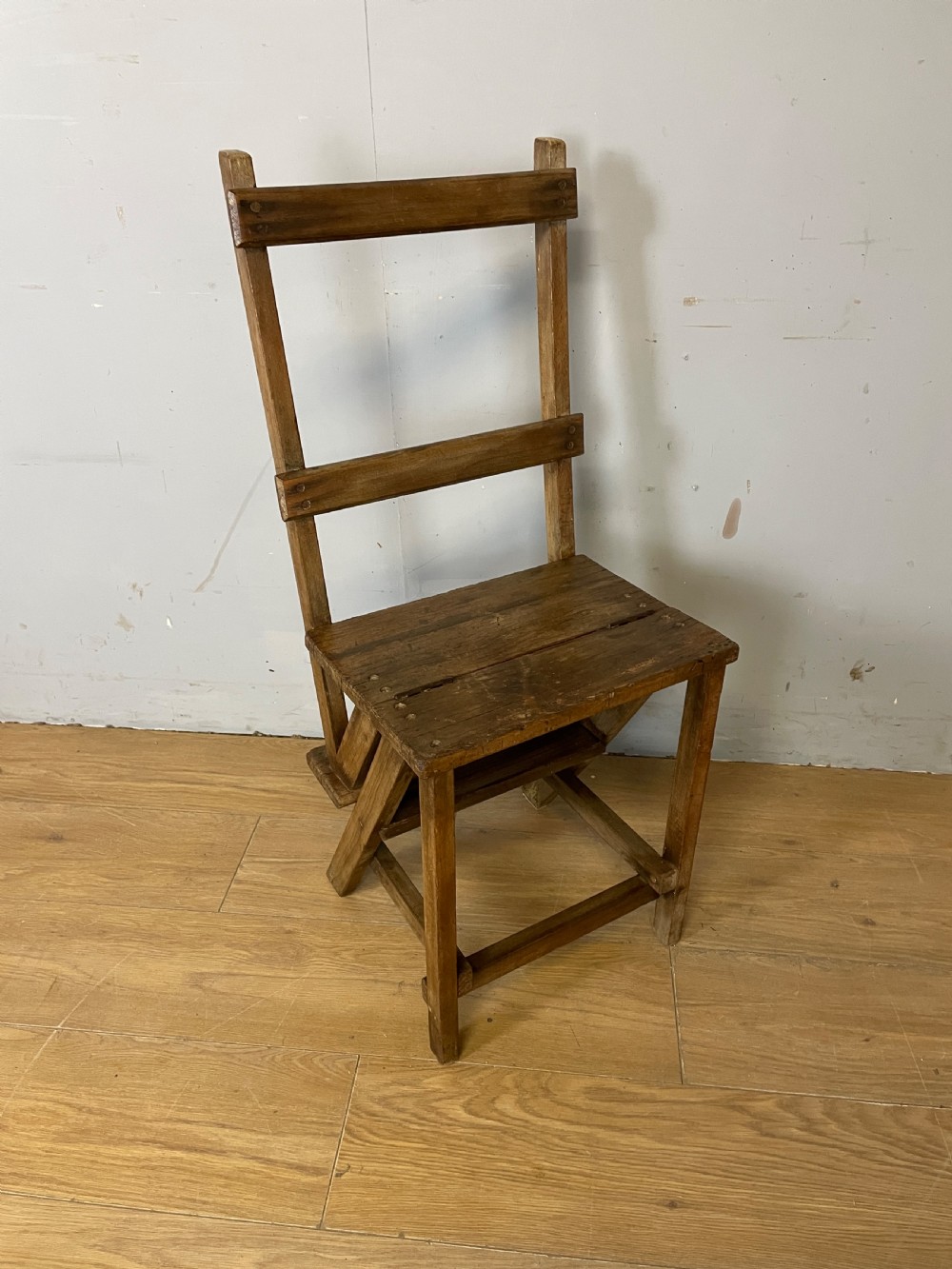 French rustic metamorphic chair circa 1920  View III