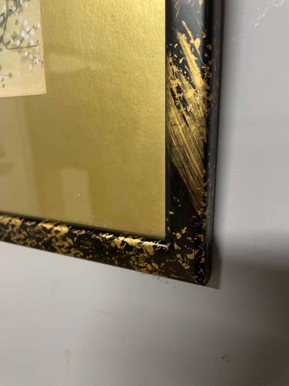 Set of three Chinese paintings on silk in chinoiserie frames circa 1930 View XIII