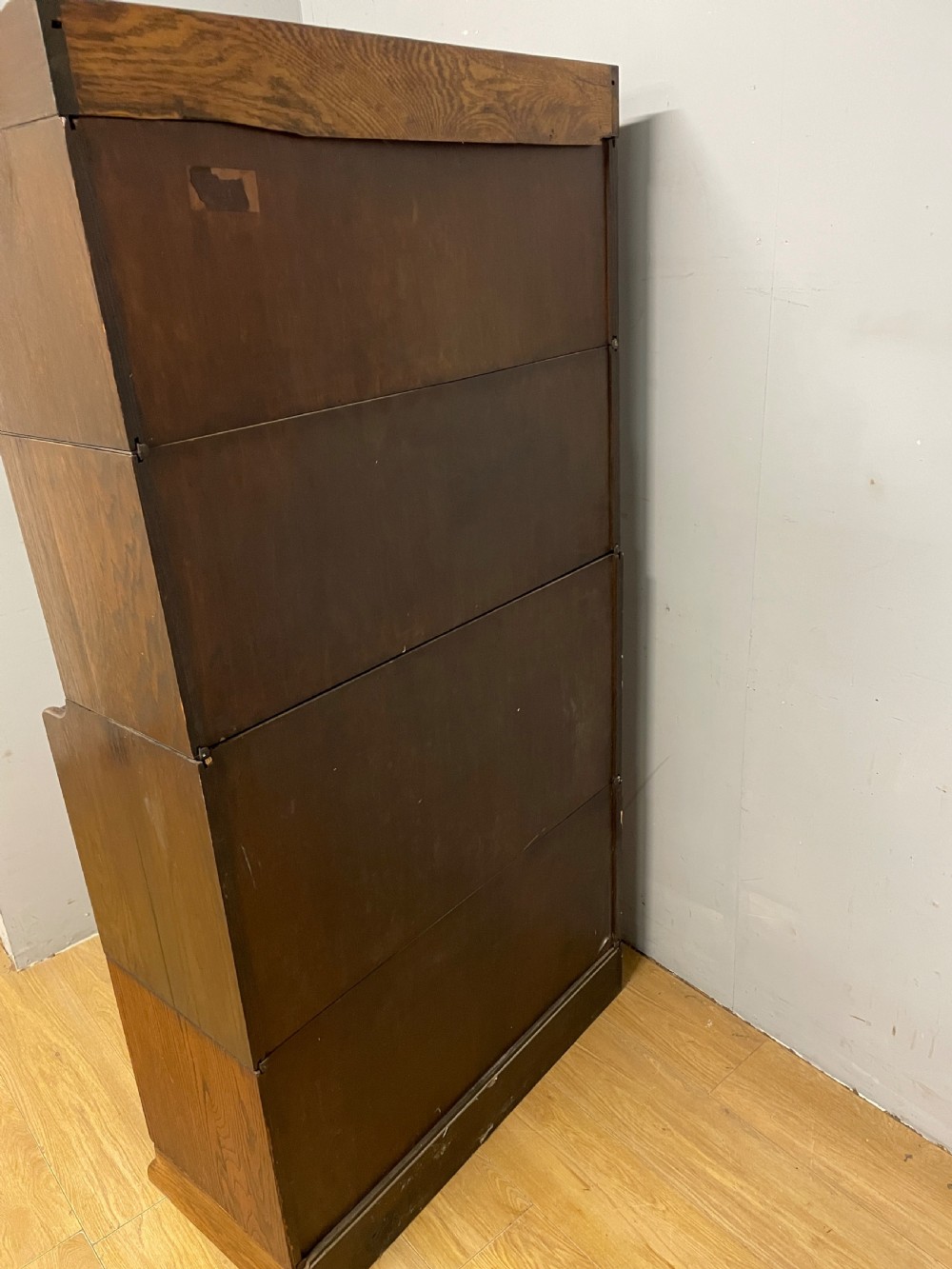 Four height Globe Wernicke style oak stacking bookcase circa 1920  View X