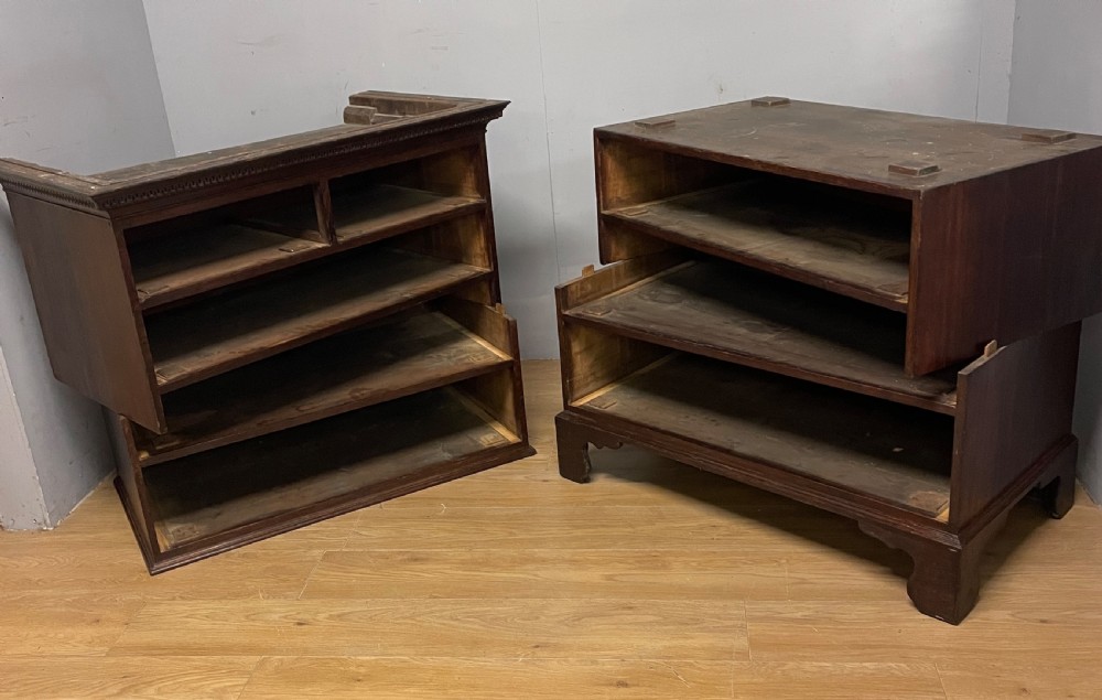 C18th oak chest on chest in original condition circa 1770 View XIII