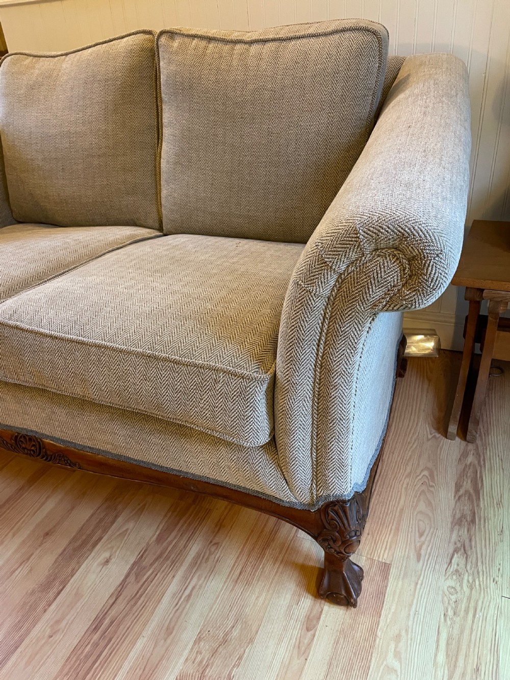 Two seater Chippendale style country house sofa circa 1930 View III