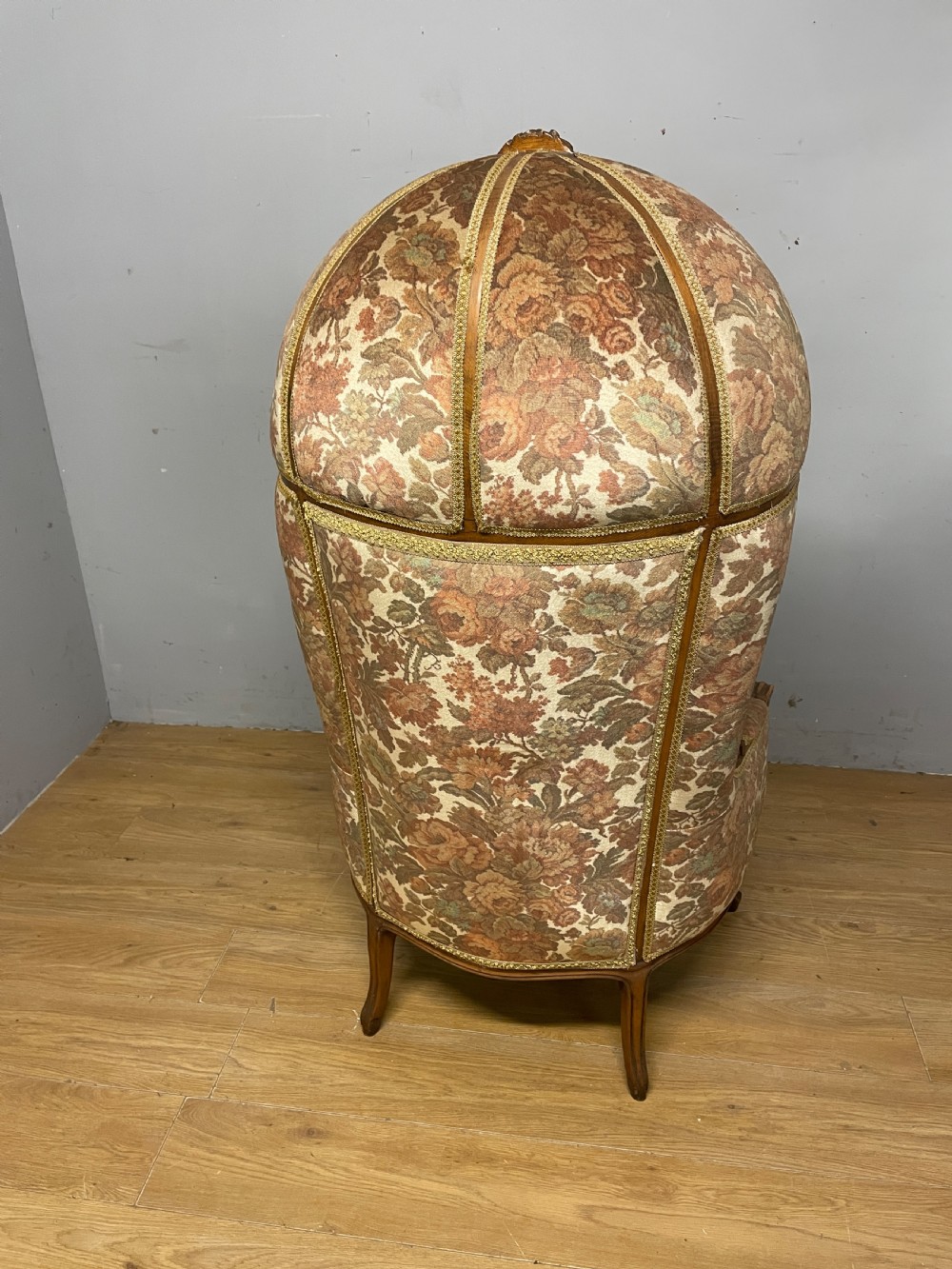 Antique French walnut framed porters chair circa 1900  View VIII
