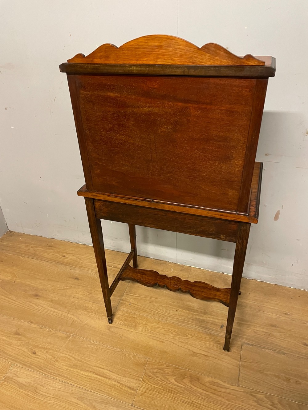 Late C19TH Sheraton revival inlaid rosewood writing desk  View X