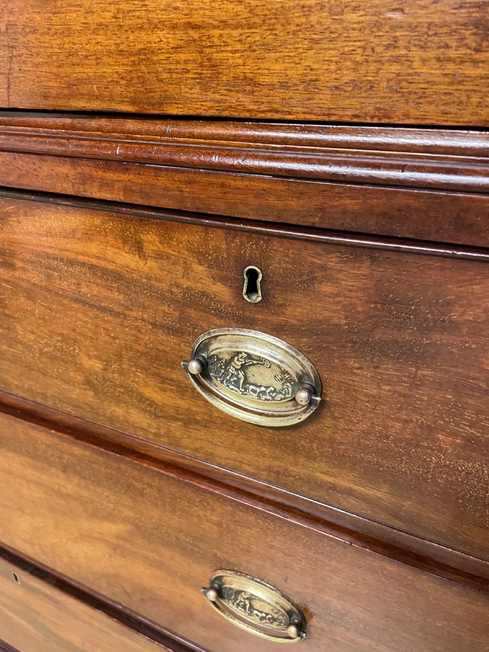 Georgian flame mahogany country house linen press View V