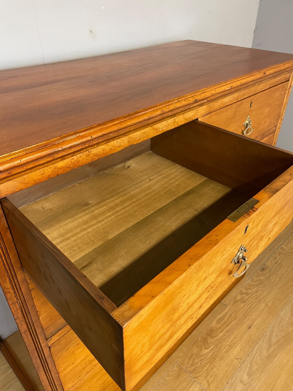 C19TH satin walnut gothic style chest of drawers  View XII