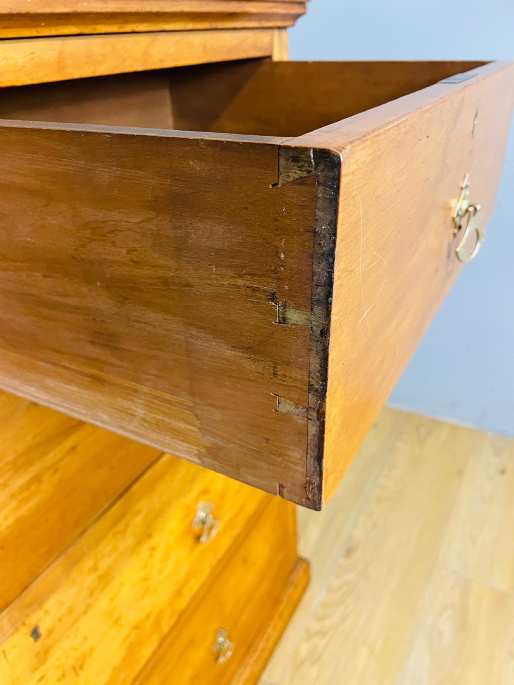 C19TH satin walnut gothic style chest of drawers  View XIII