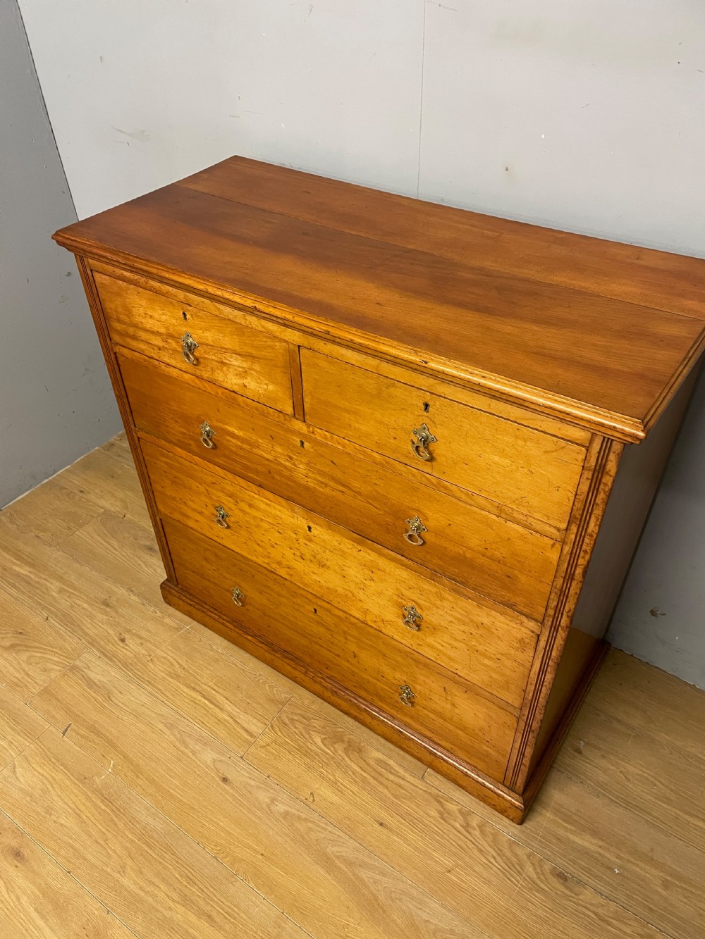 C19TH satin walnut gothic style chest of drawers  View XIV