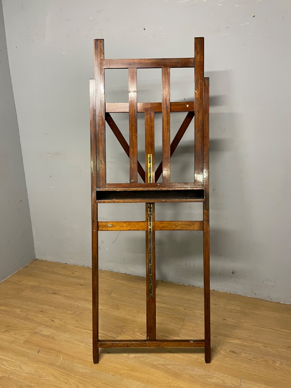 C19th mahogany H frame studio easel  View II