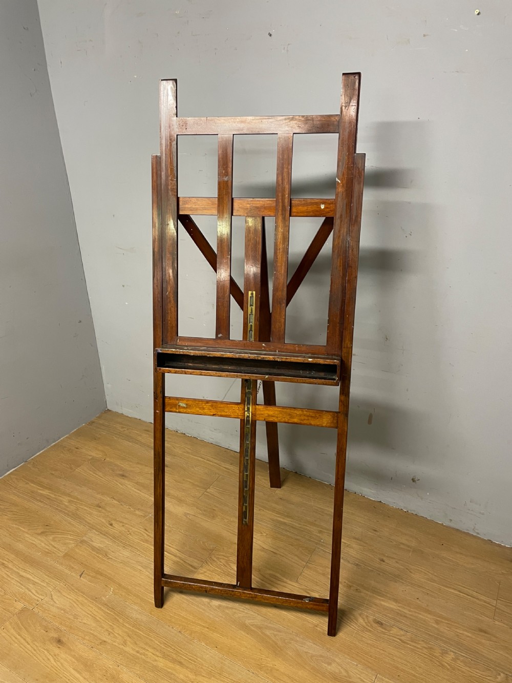 C19th mahogany H frame studio easel  View III
