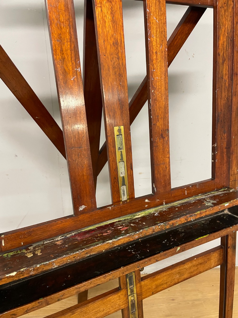 C19th mahogany H frame studio easel  View V