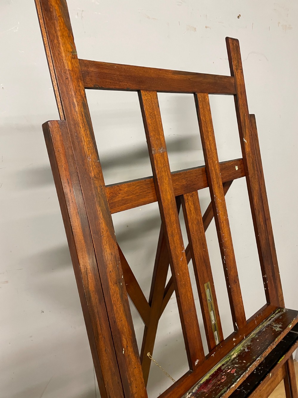 C19th mahogany H frame studio easel  View VI