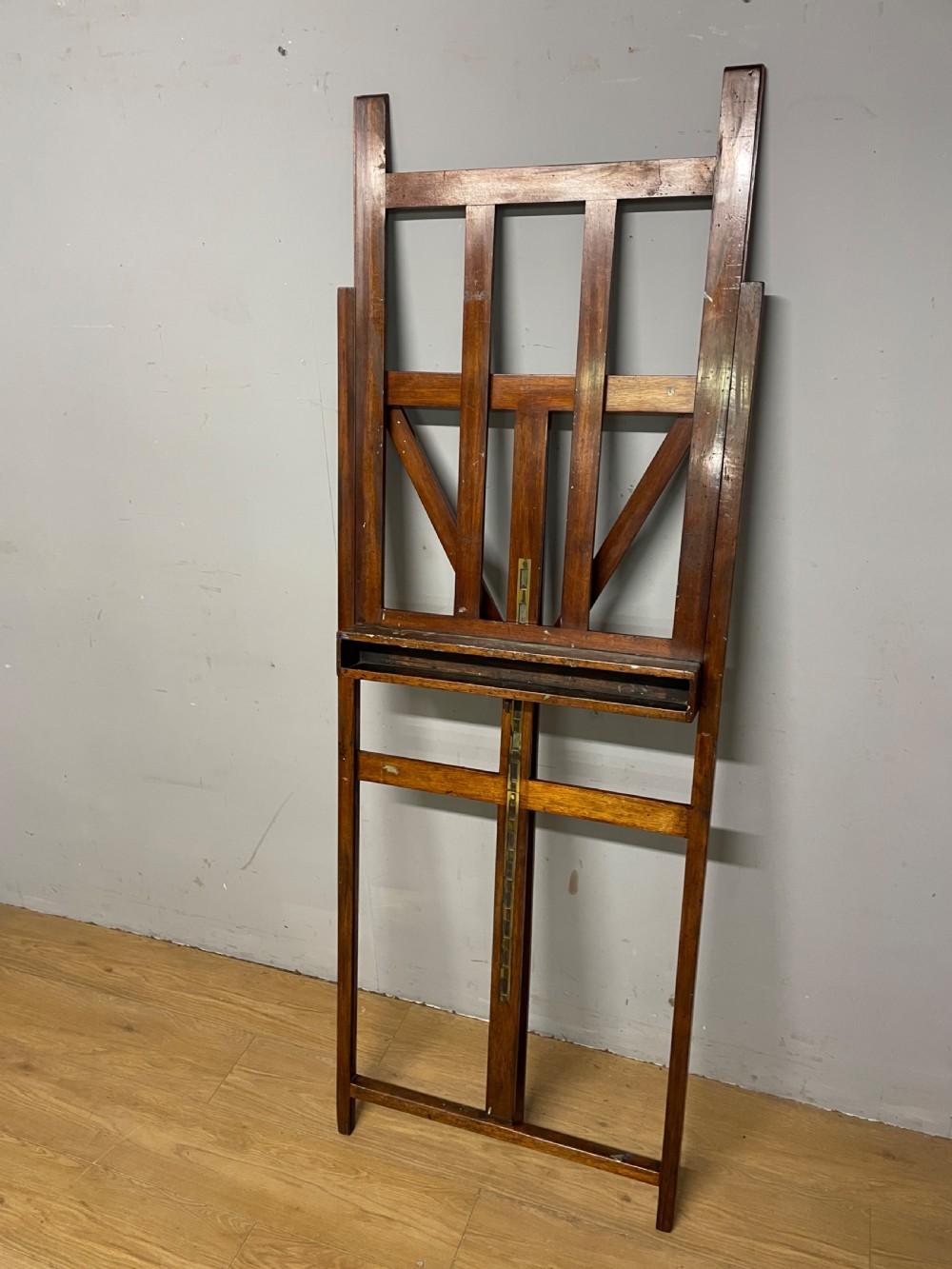C19th mahogany H frame studio easel  View XI