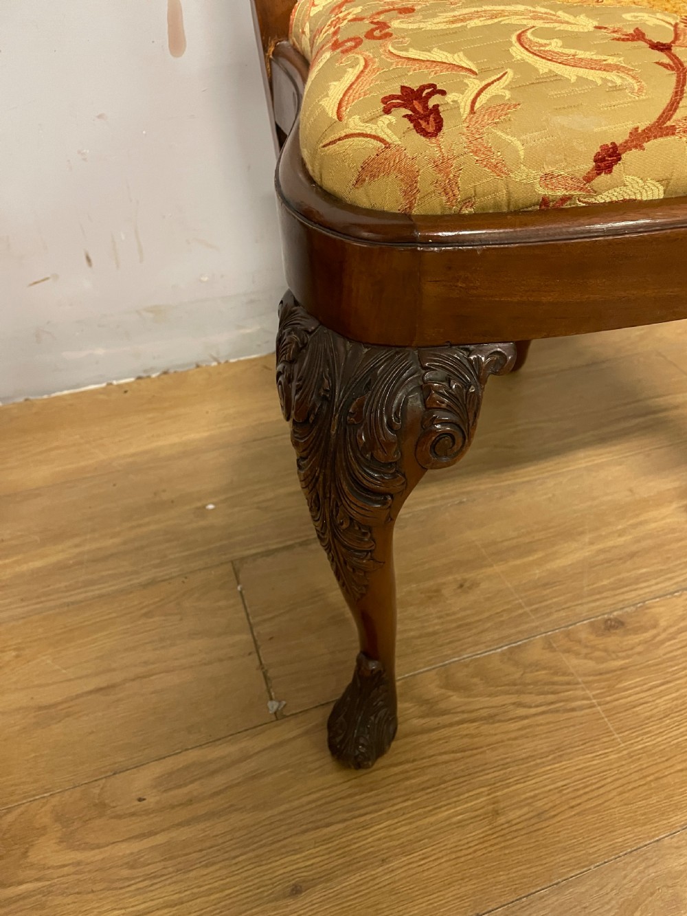 Set of 6 Queen Anne style burr walnut dining chairs circa 1920 View XI