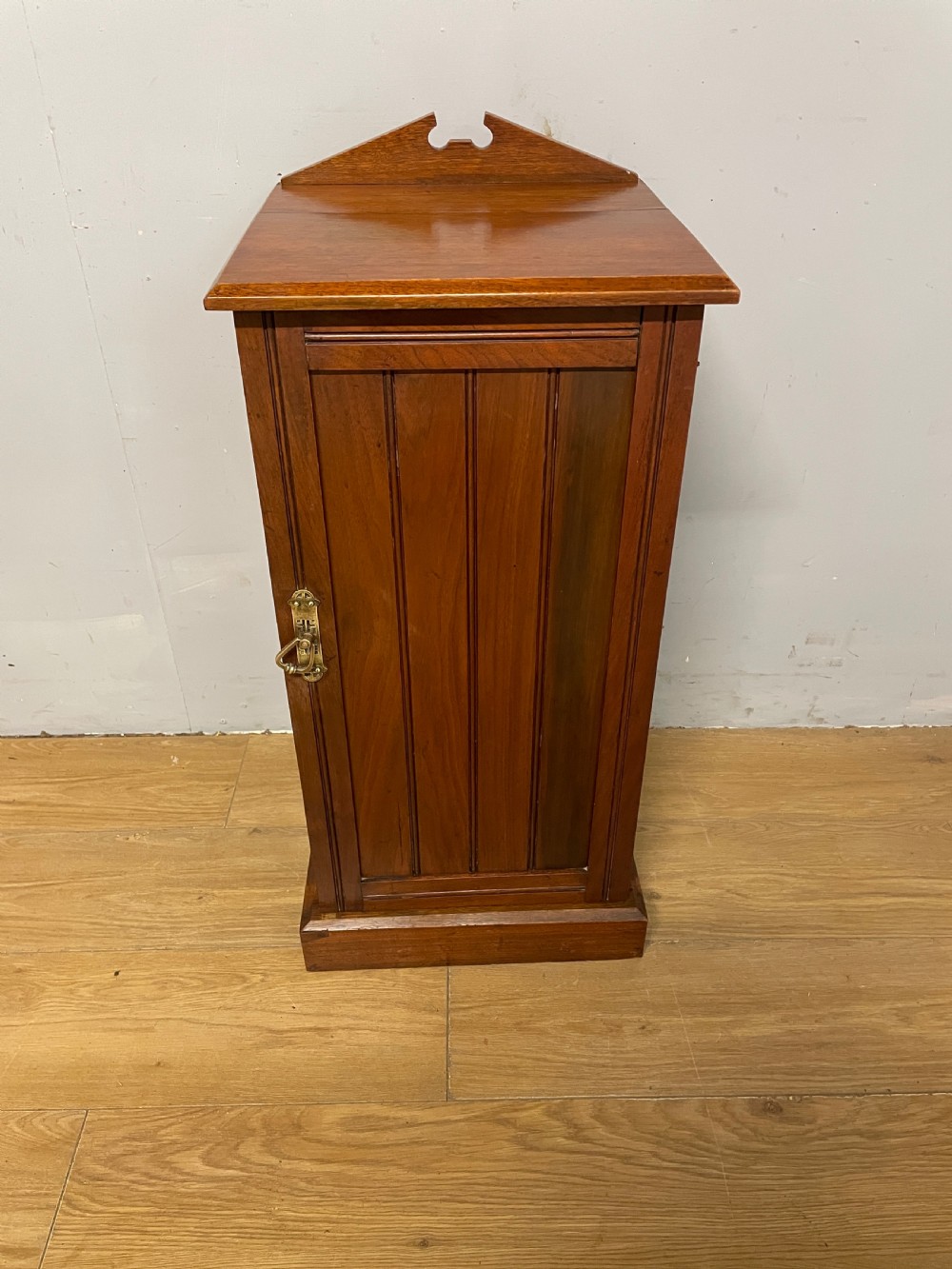 Late C19TH walnut bedside cupboard 