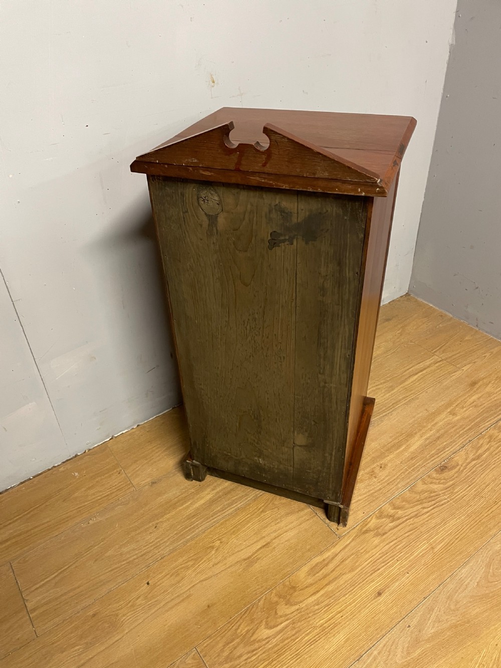 Late C19TH walnut bedside cupboard  View V