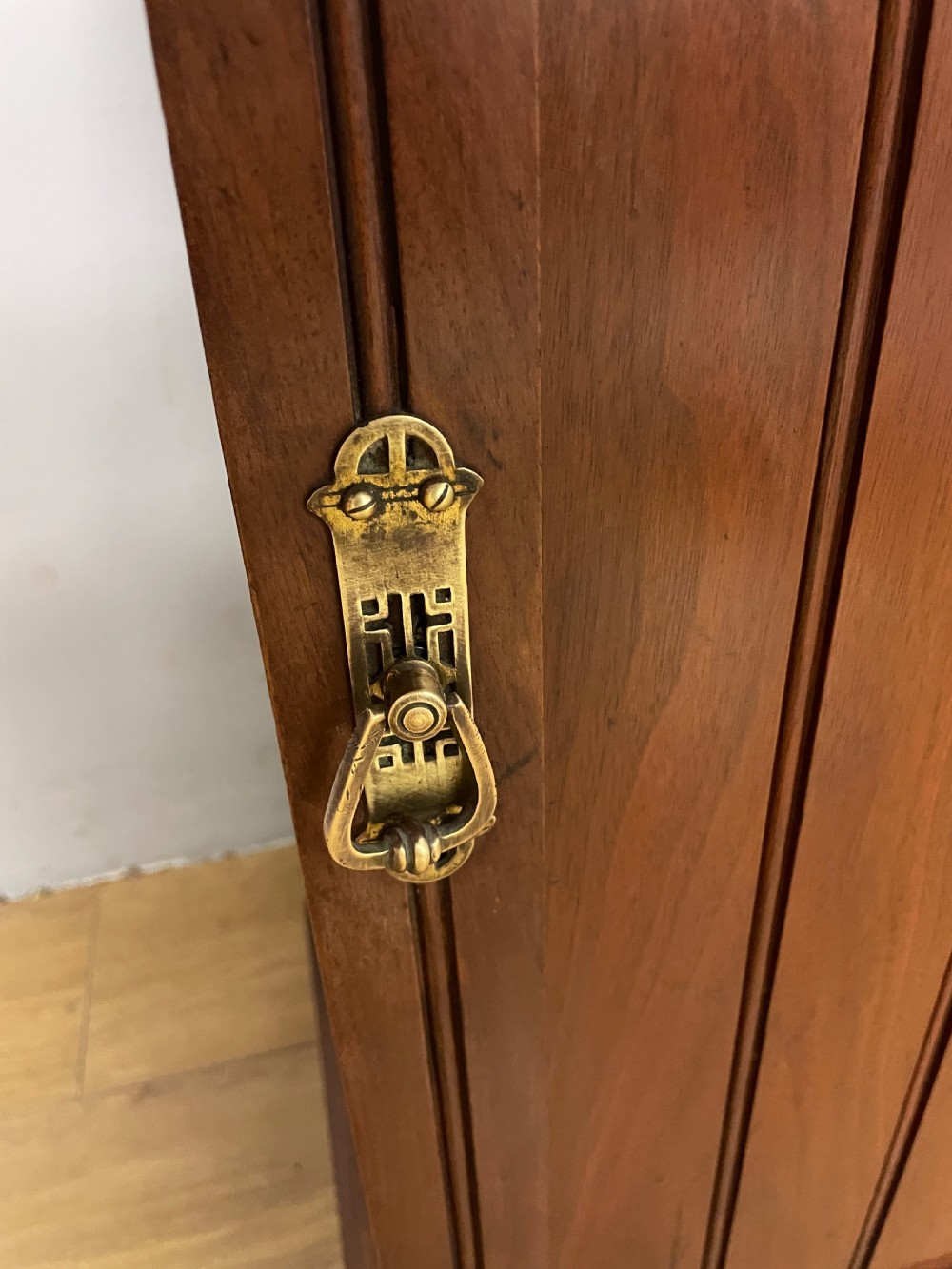 Late C19TH walnut bedside cupboard  View VIII