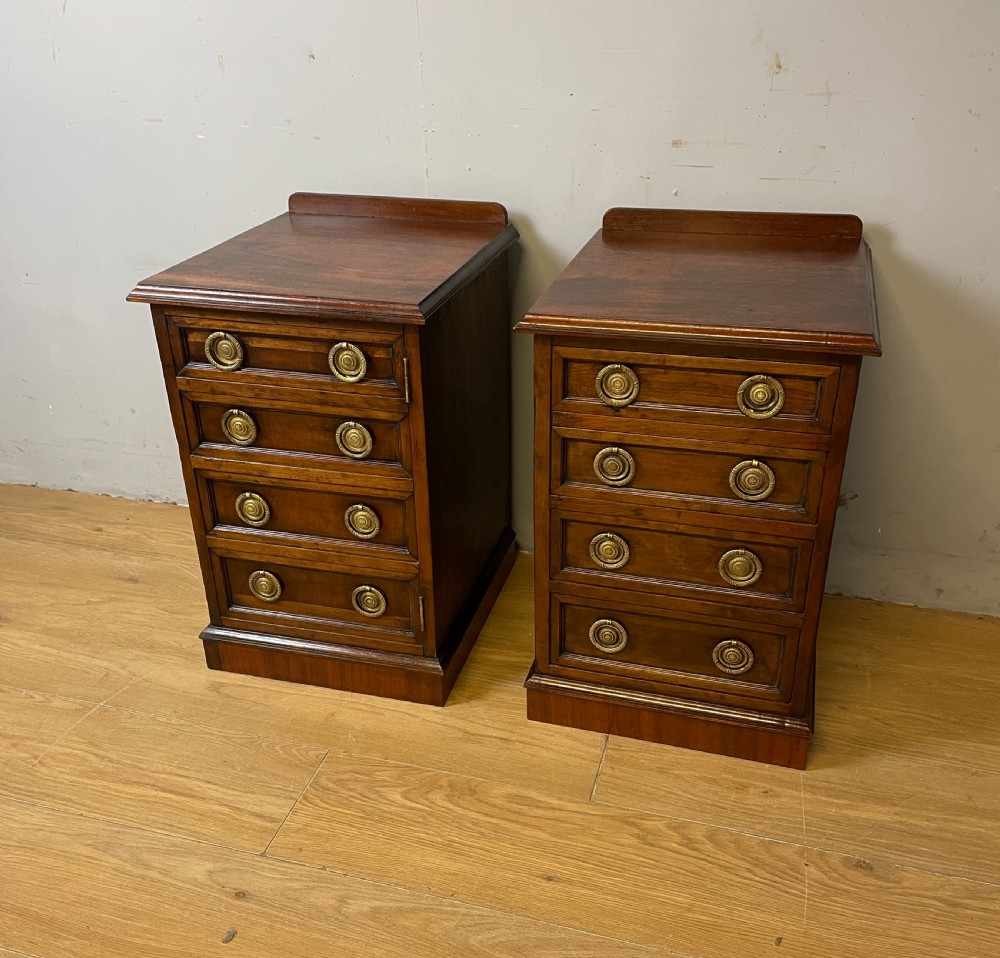 Pair of mahogany bedside cabinets circa 1920 
