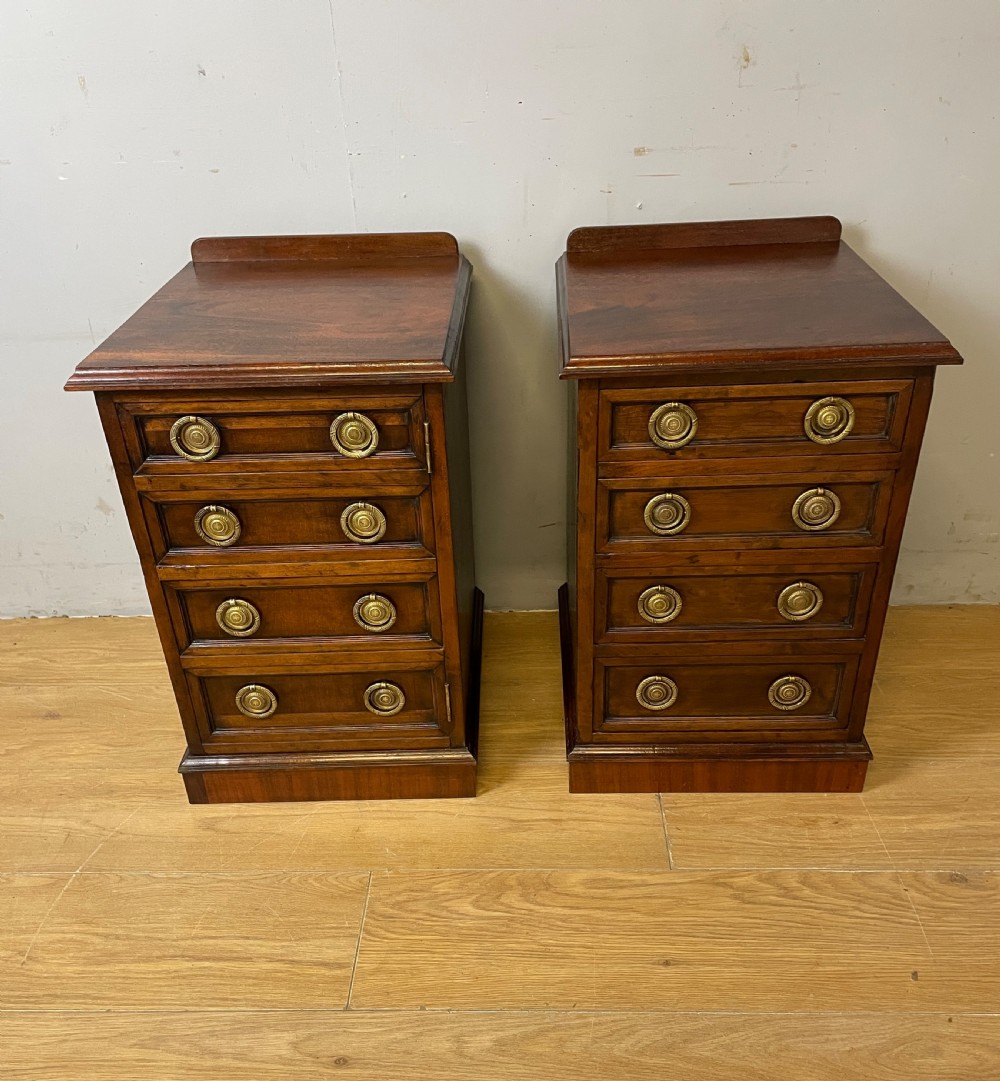 Pair of mahogany bedside cabinets circa 1920  View II