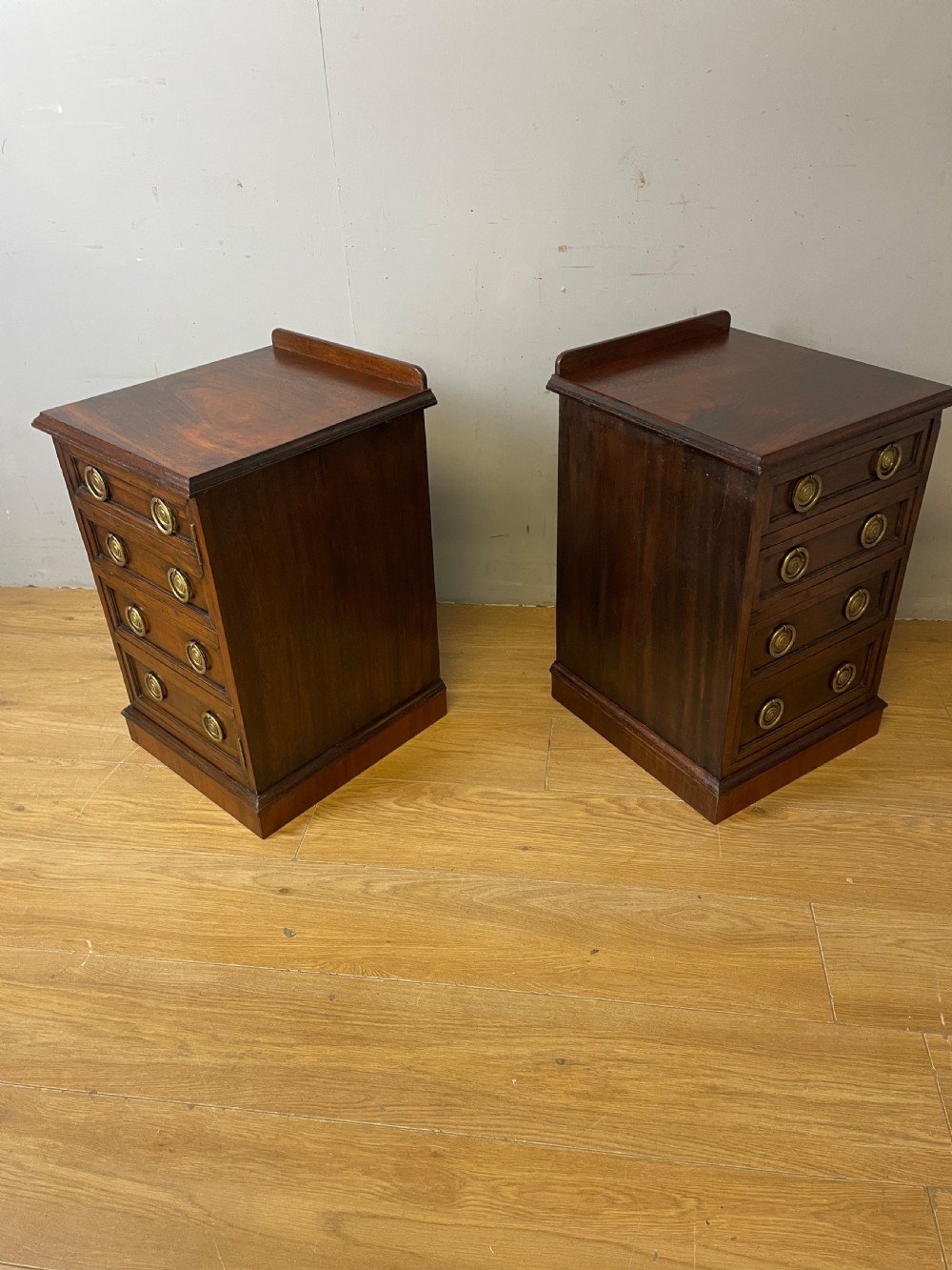 Pair of mahogany bedside cabinets circa 1920  View X