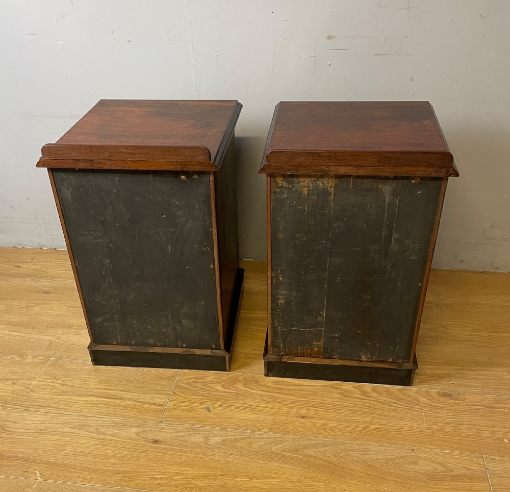 Pair of mahogany bedside cabinets circa 1920  View XIII