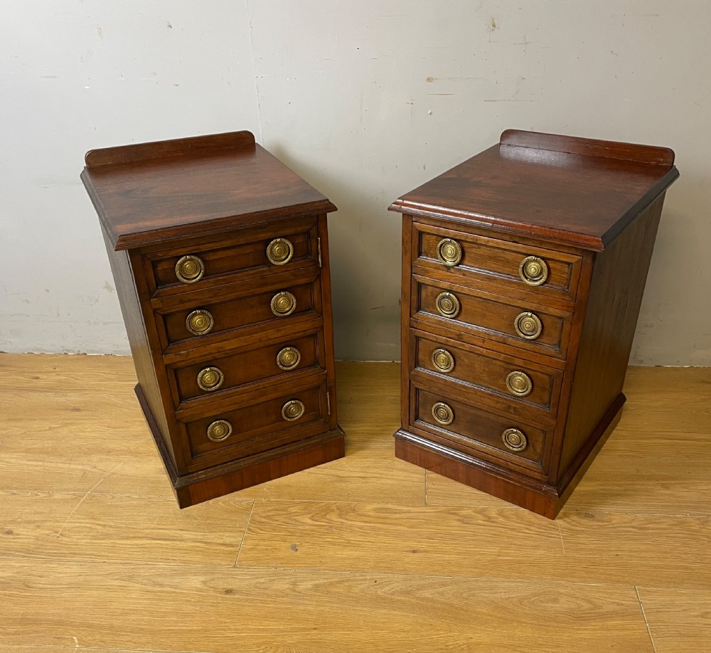 Pair of mahogany bedside cabinets circa 1920  View XIV