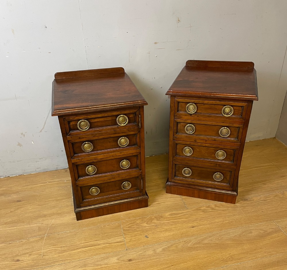 Pair of mahogany bedside cabinets circa 1920  View XV
