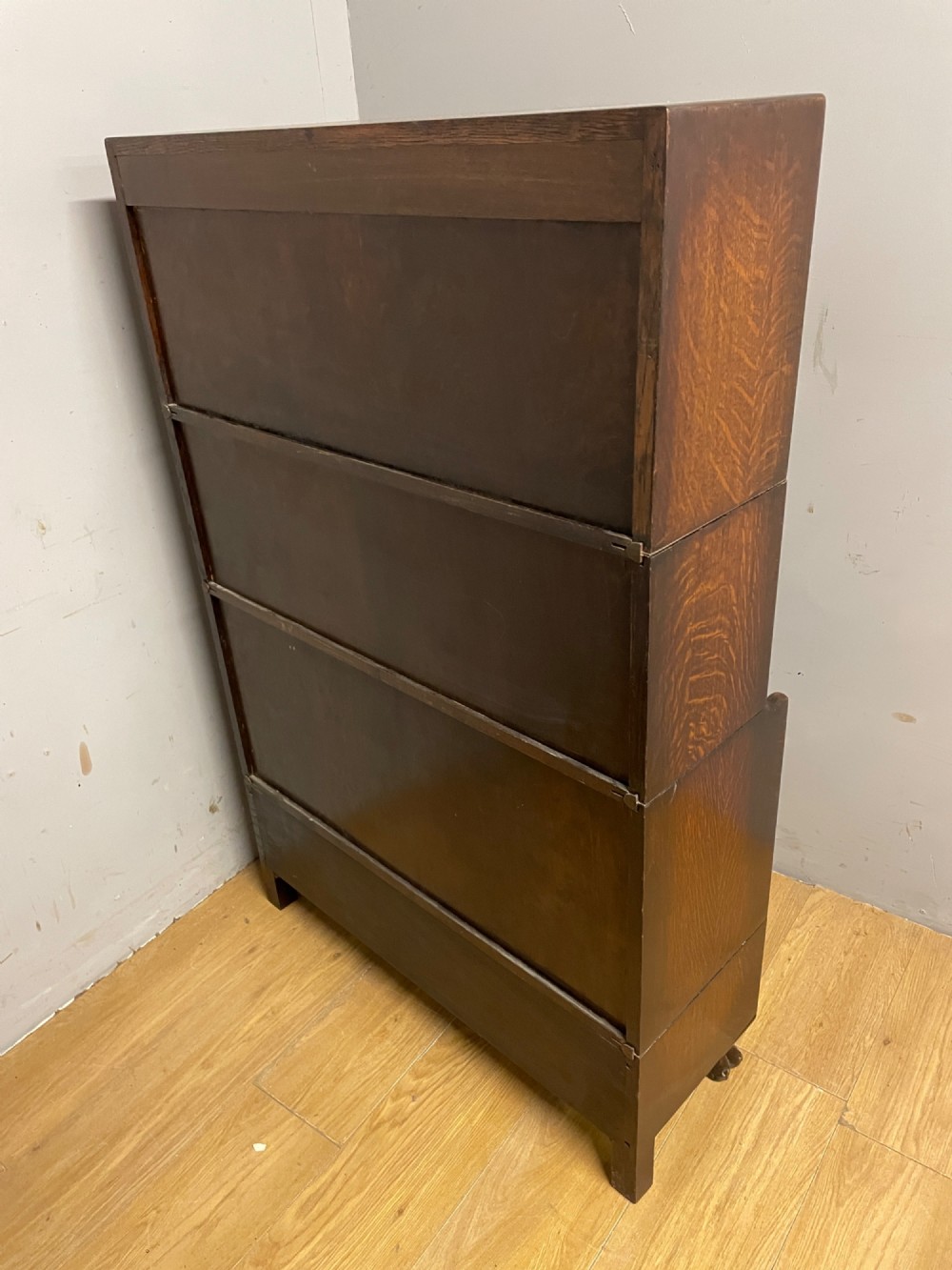 Three height oak Globe Wernicke stacking bookcase View VII