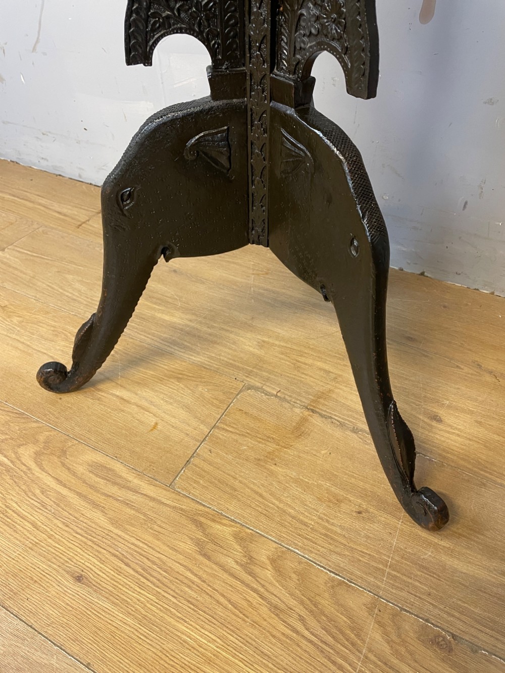 C19TH carved anglo-Indian  hardwood stand View V