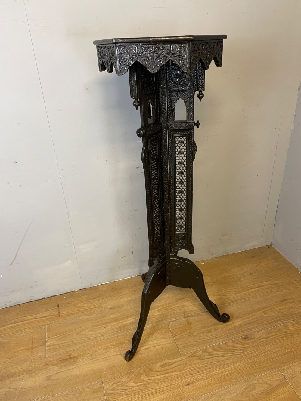 C19TH carved anglo-Indian  hardwood stand View VII