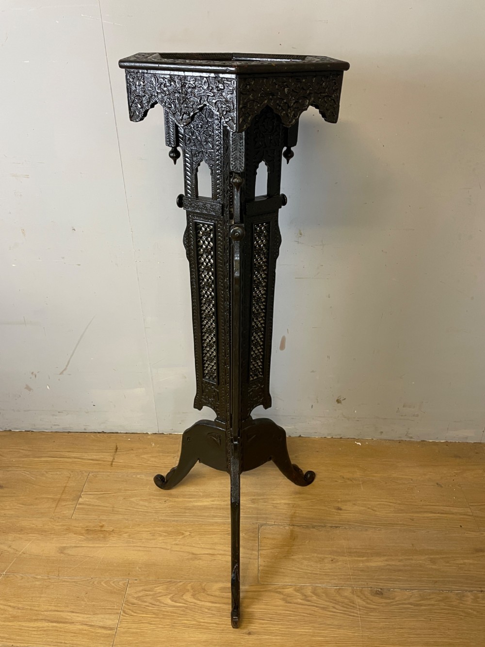 C19TH carved anglo-Indian  hardwood stand View VIII