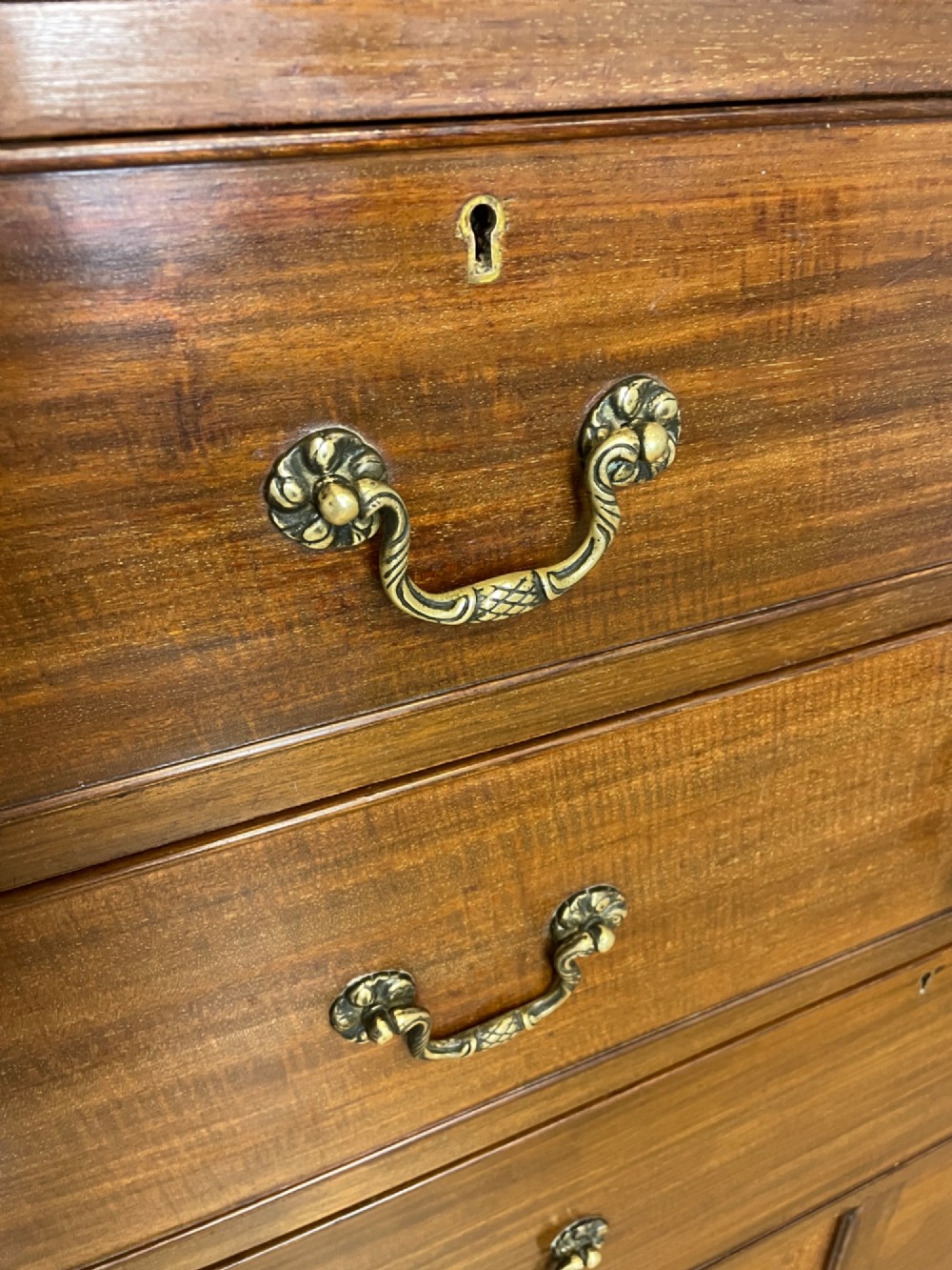 Edwardian London made mahogany chest of drawers with  shoe cupboard View IV