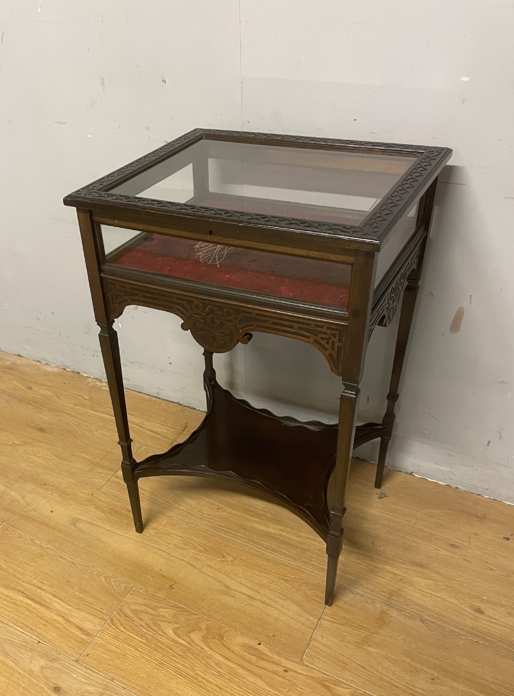 C19TH mahogany blind fretwork bijouterie View II