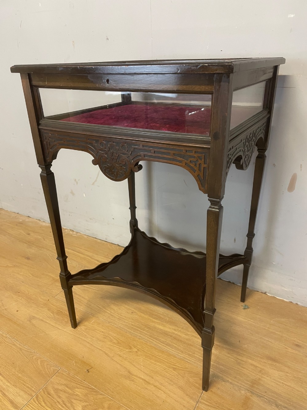 C19TH mahogany blind fretwork bijouterie View V