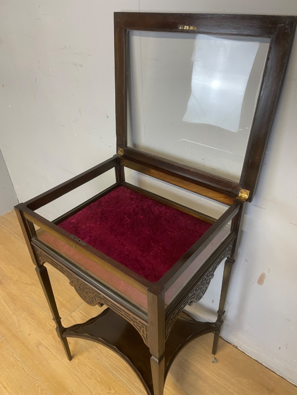 C19TH mahogany blind fretwork bijouterie View VII