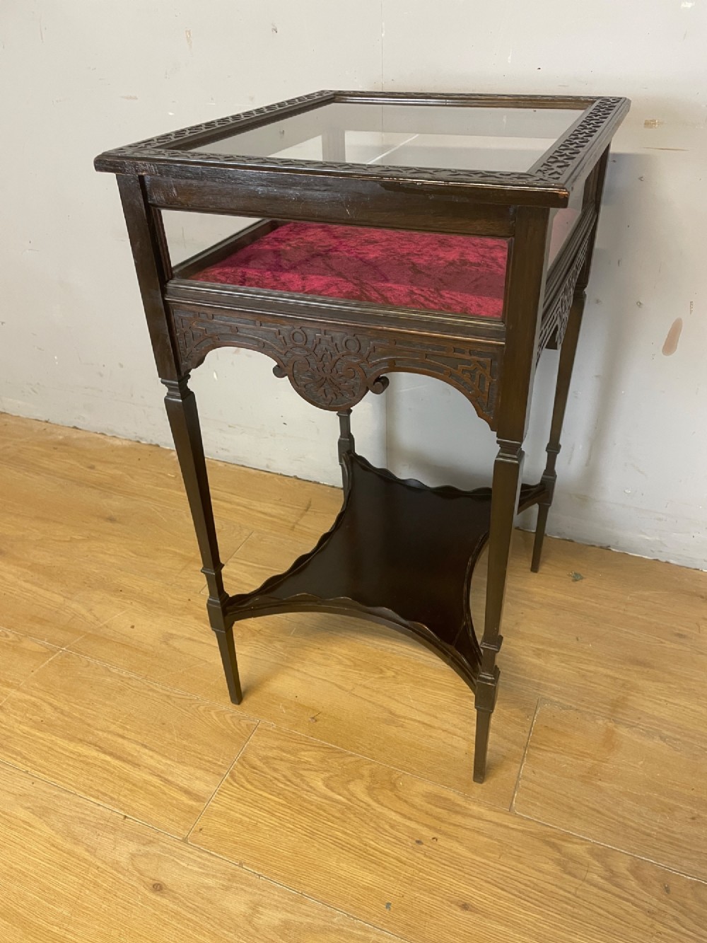 C19TH mahogany blind fretwork bijouterie View IX