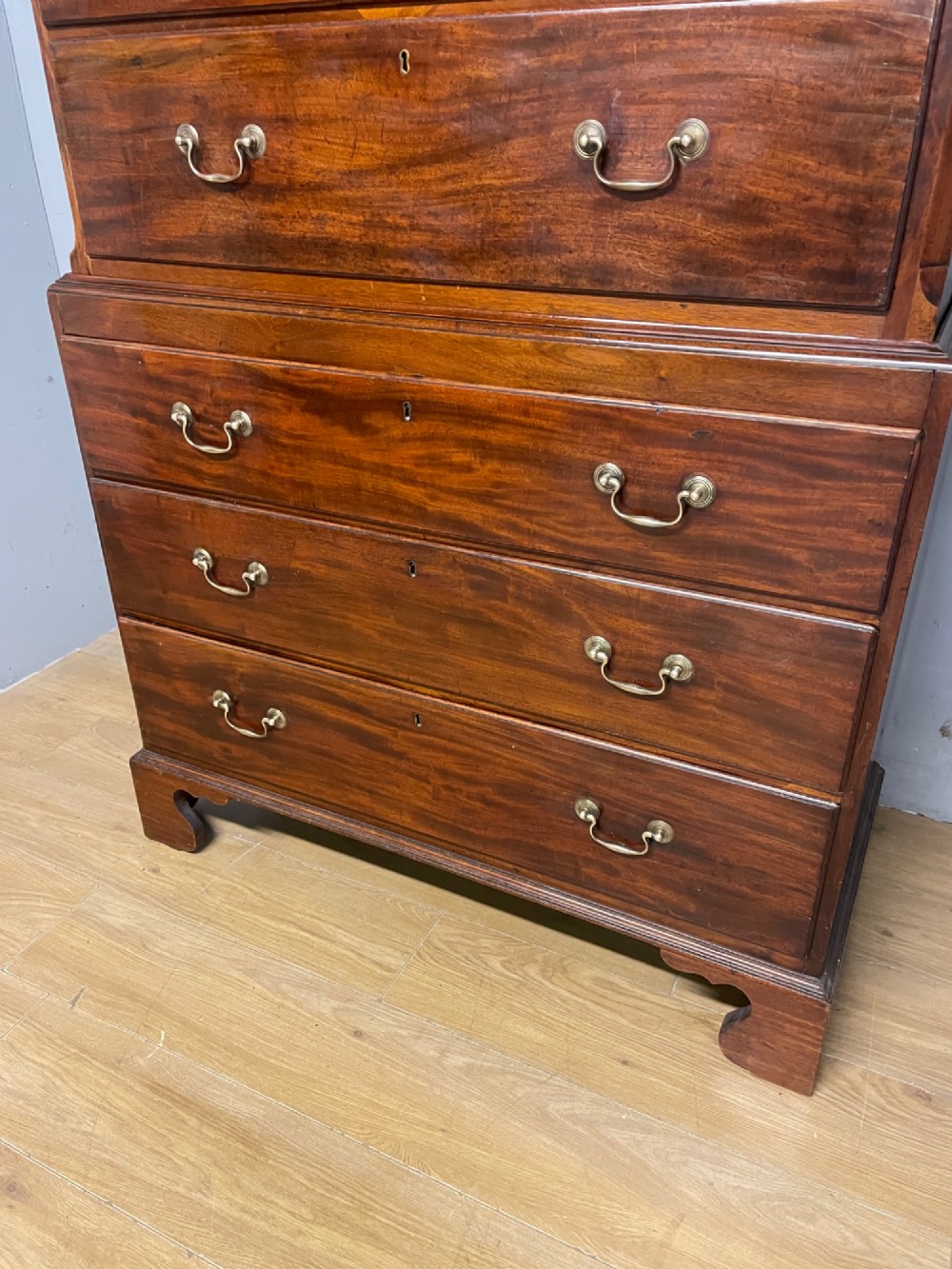 Georgian flame mahogany country house chest on chest View III