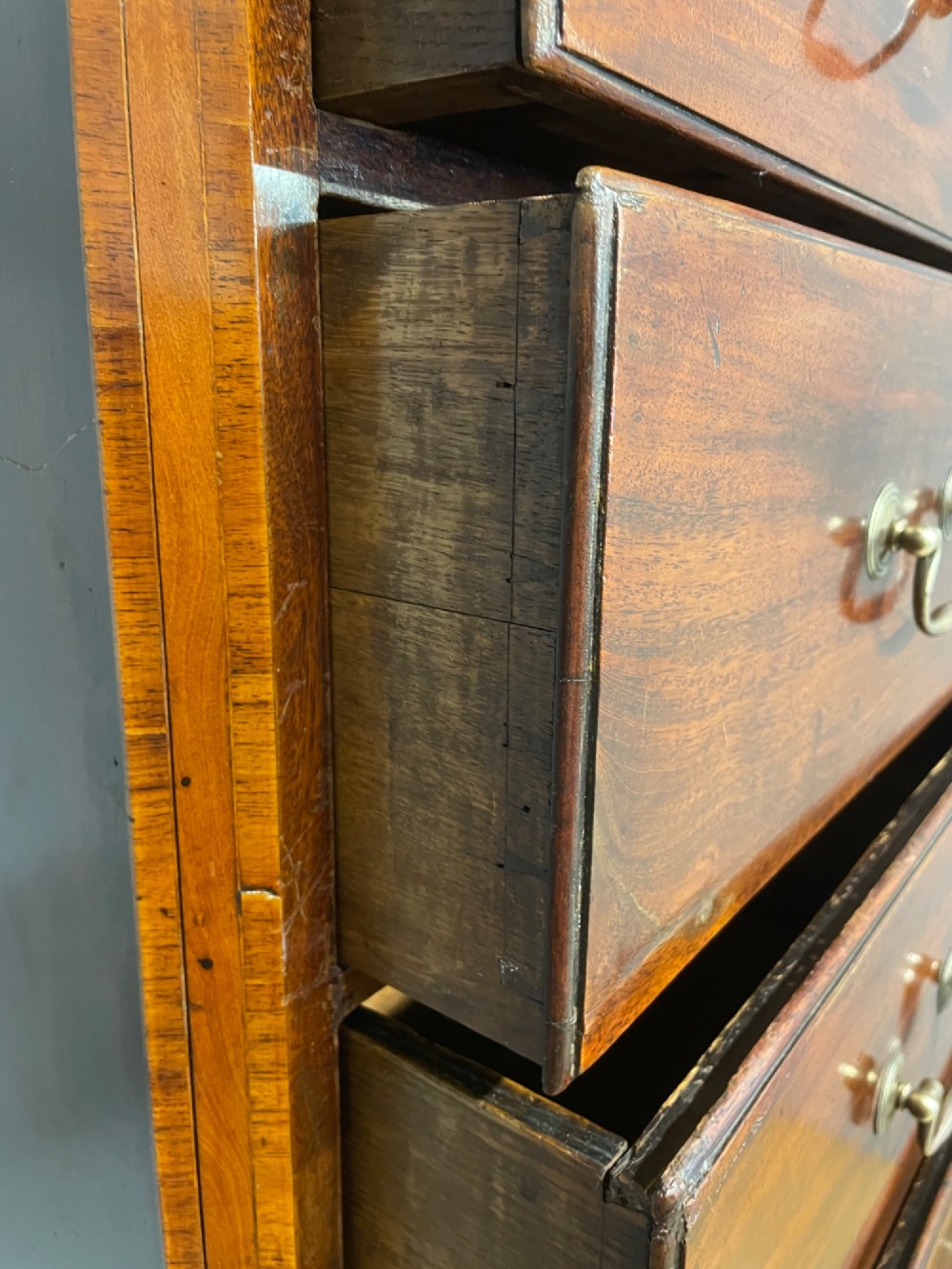 Georgian flame mahogany country house chest on chest View VIII