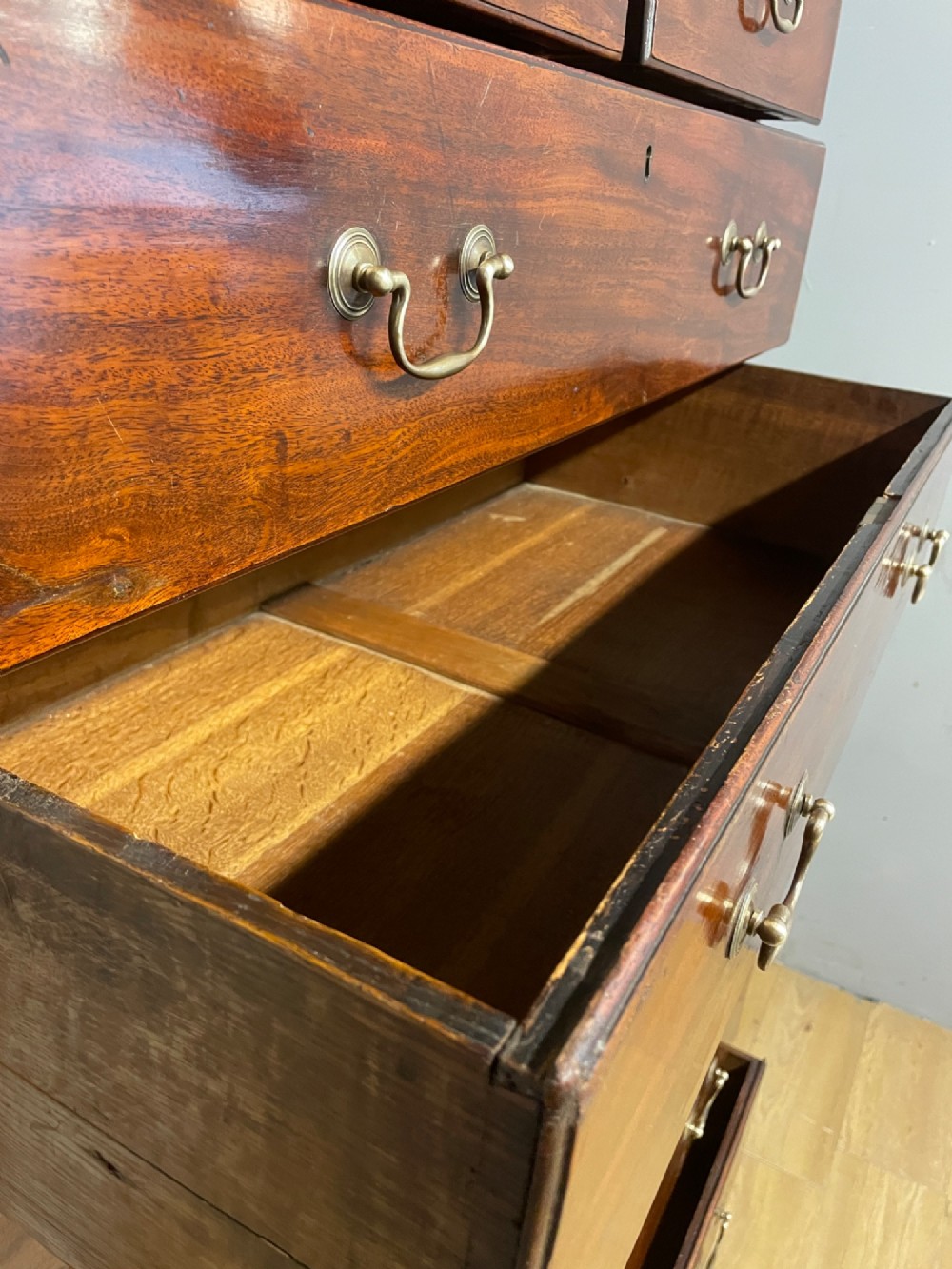 Georgian flame mahogany country house chest on chest View IX