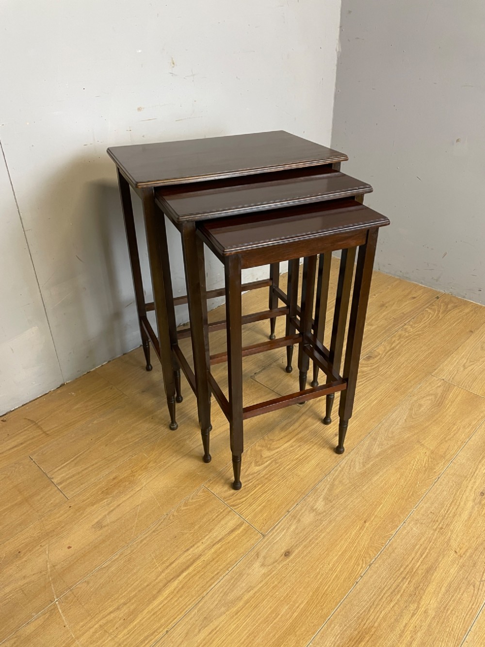 Edwardian solid mahogany nest of tables