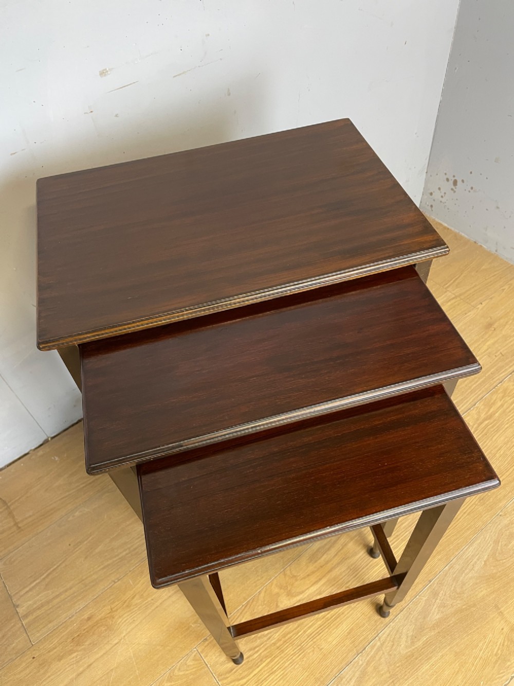 Edwardian solid mahogany nest of tables View III
