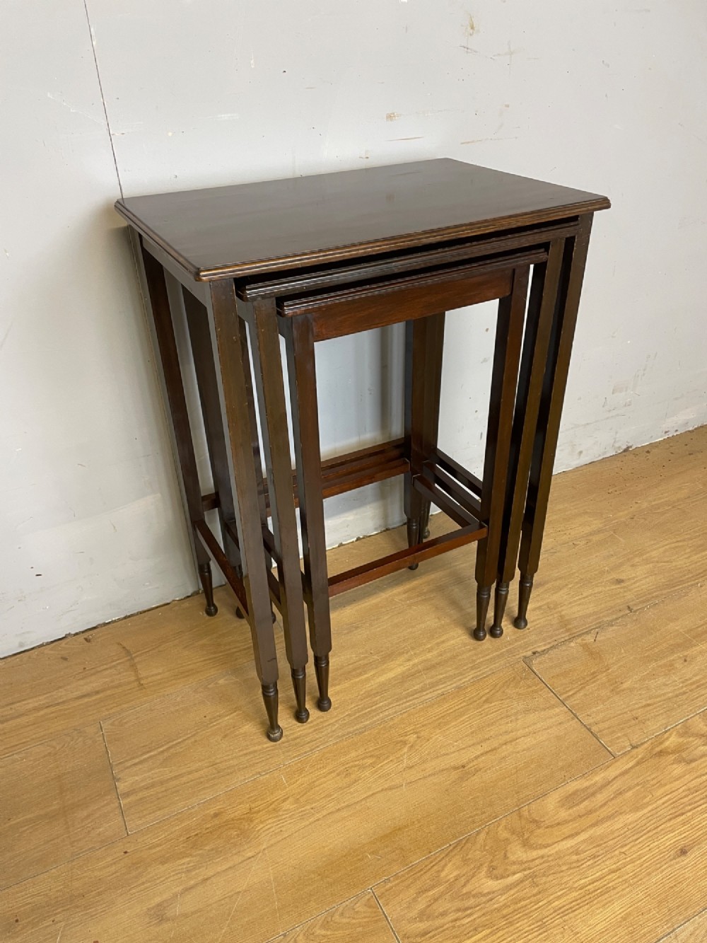 Edwardian solid mahogany nest of tables View IV