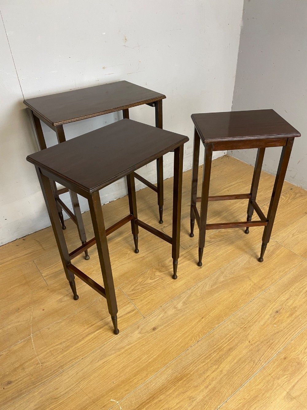 Edwardian solid mahogany nest of tables View V