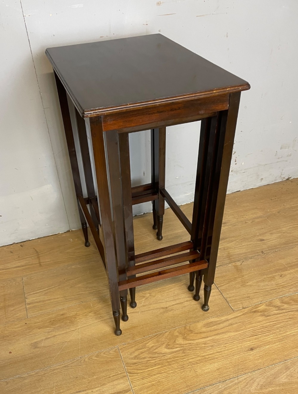 Edwardian solid mahogany nest of tables View VII