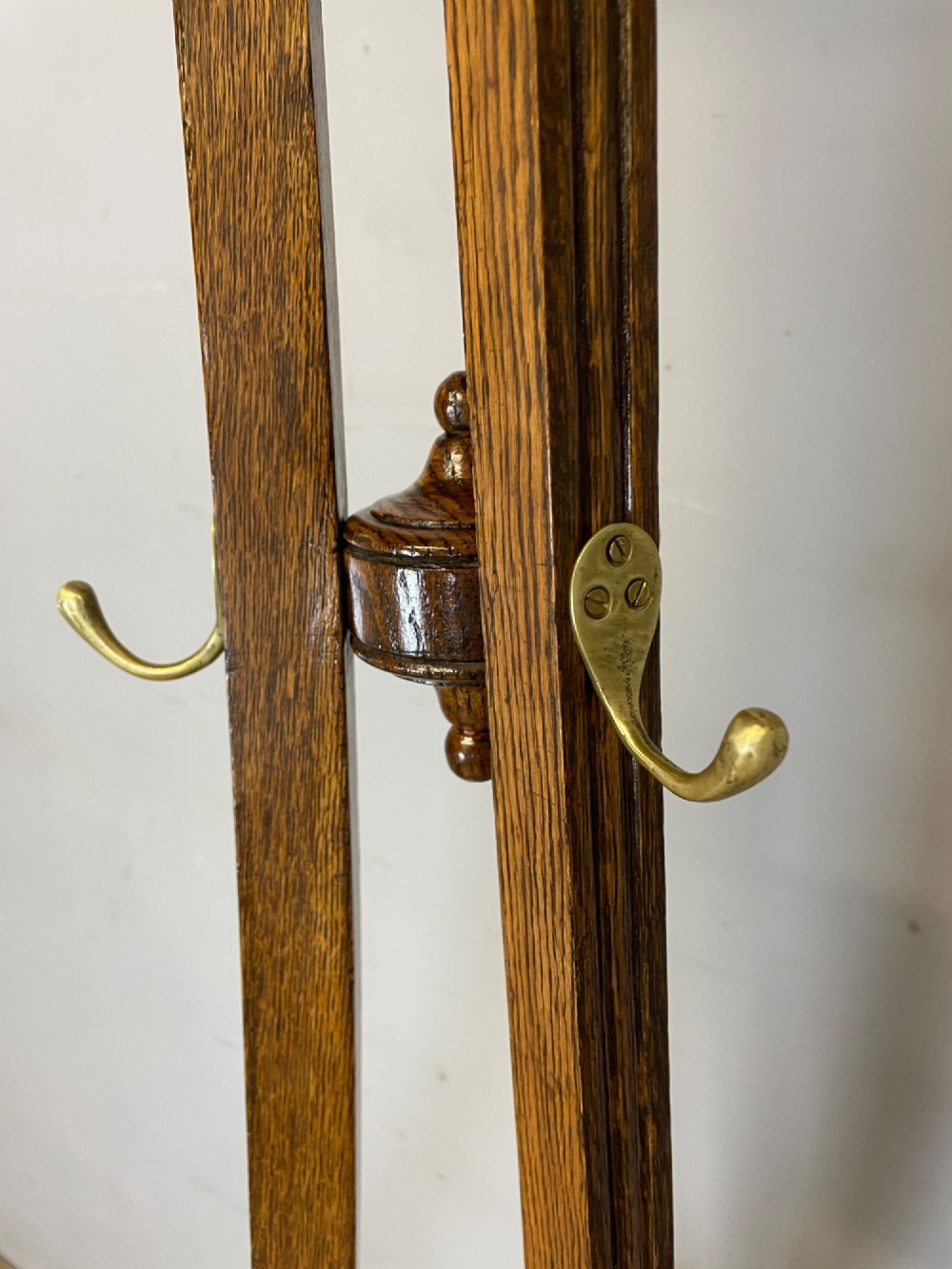 Edwardian oak coat and stick stand by W Richardson of Leeds View XIII