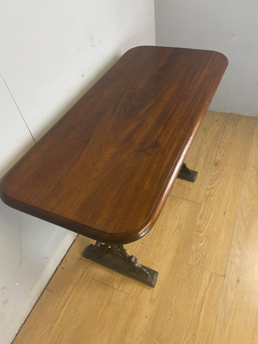 Edwardian conservatory table with solid mahogany top View II