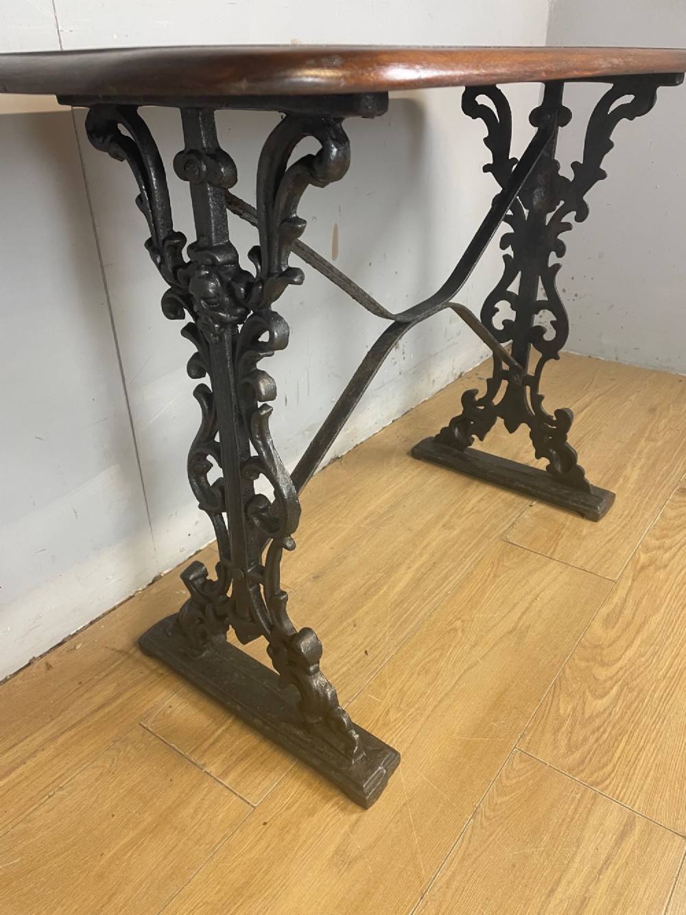 Edwardian conservatory table with solid mahogany top View V