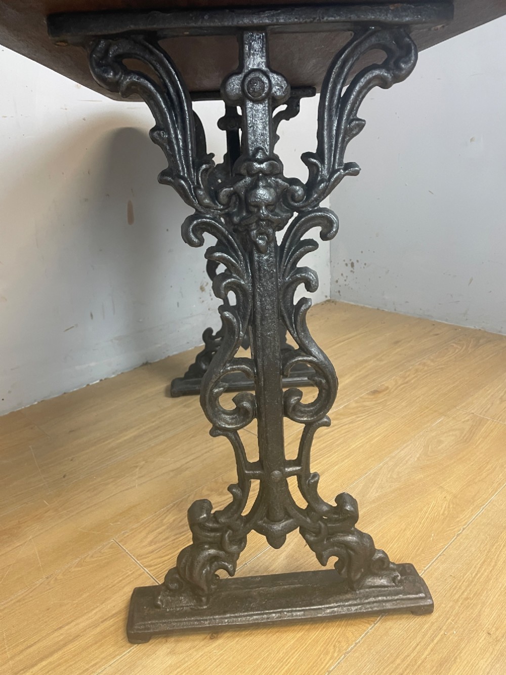 Edwardian conservatory table with solid mahogany top View VIII