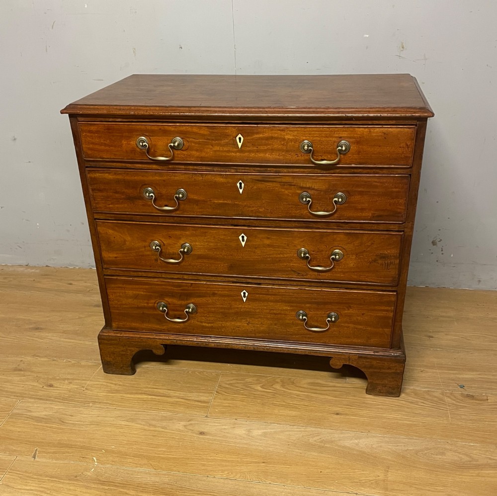 Small George III mahogany four height chest of drawers circa 1790